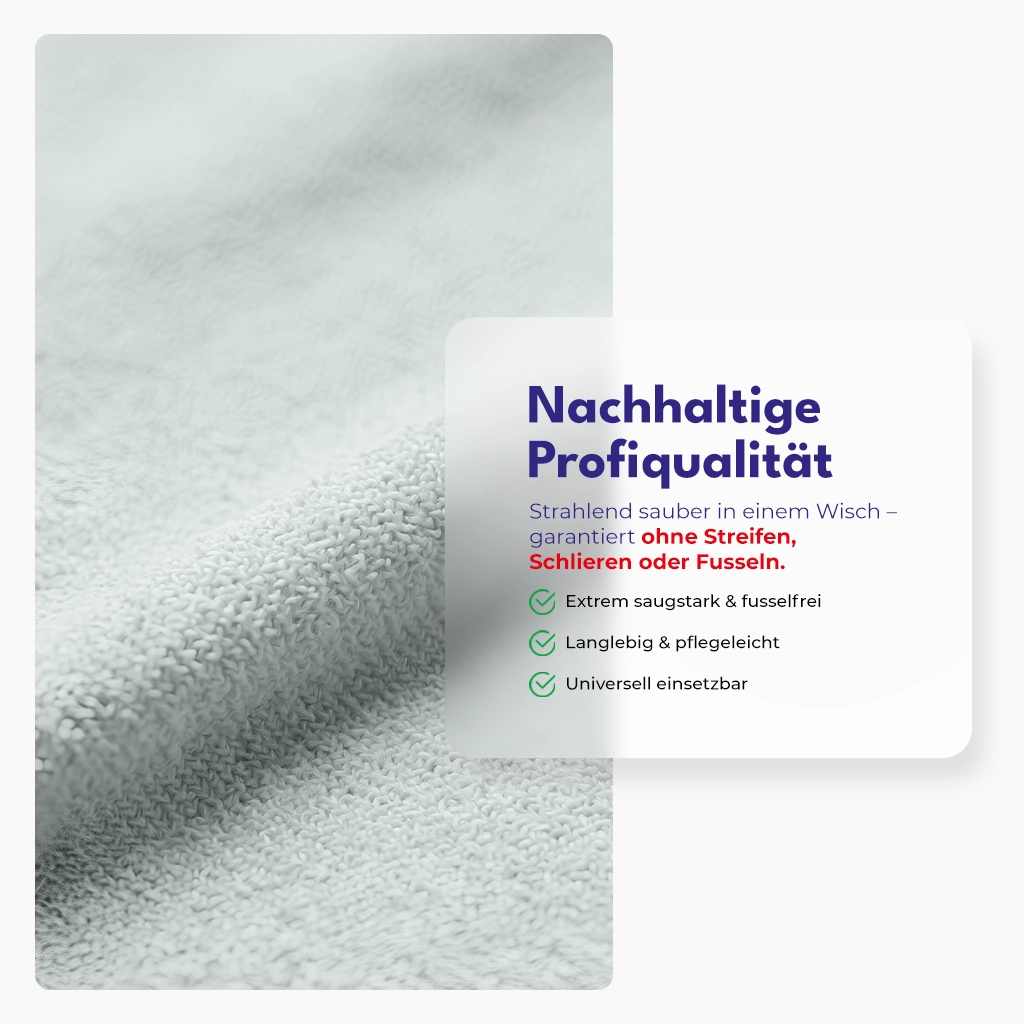 Microfasertuch | Blau | Universelle Reinigung | Frottee Oberfläche