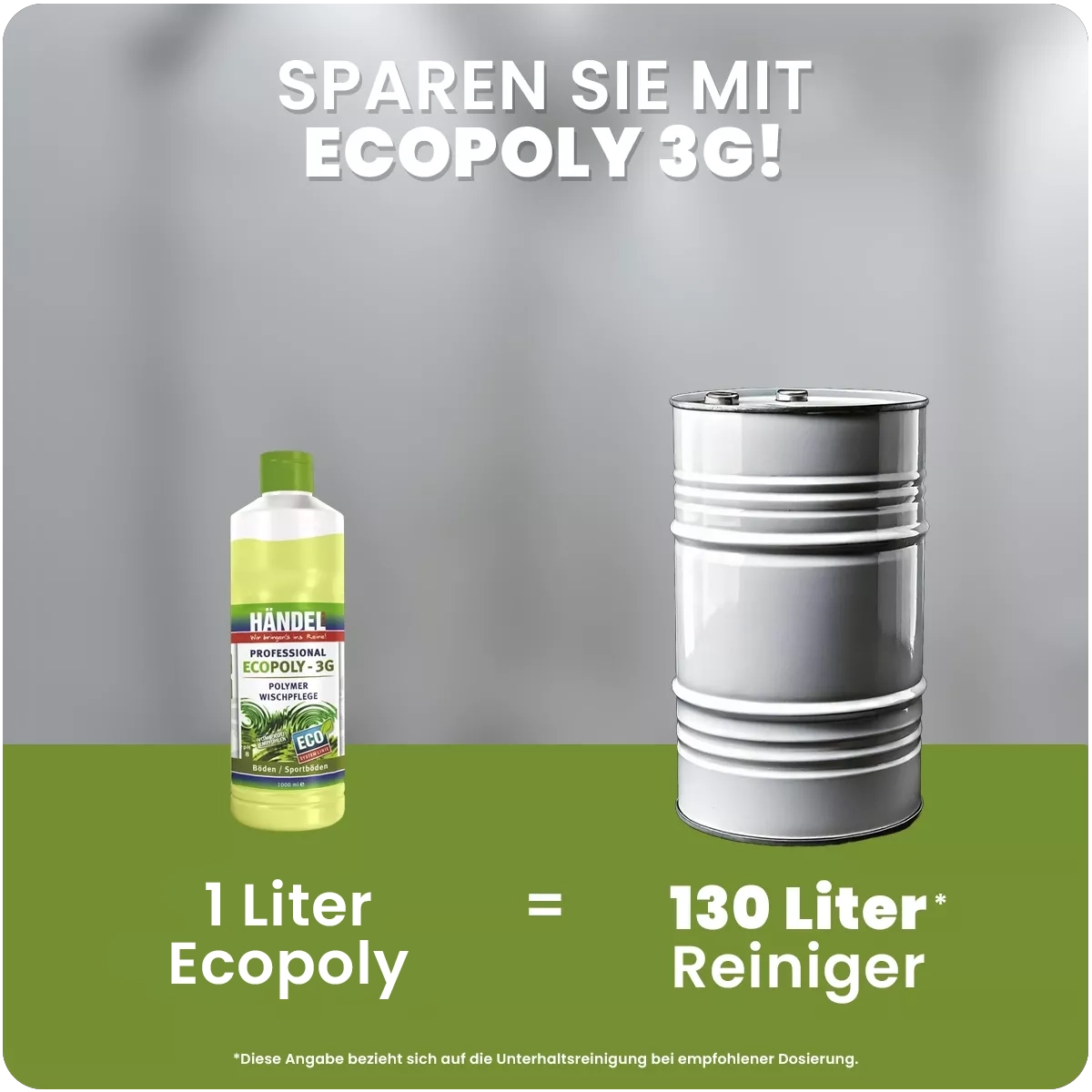 EcoPoly 3G - Polymer Wischpflege | 1L | Ausgezeichnete Reinigungs- und Pflegewirkung
