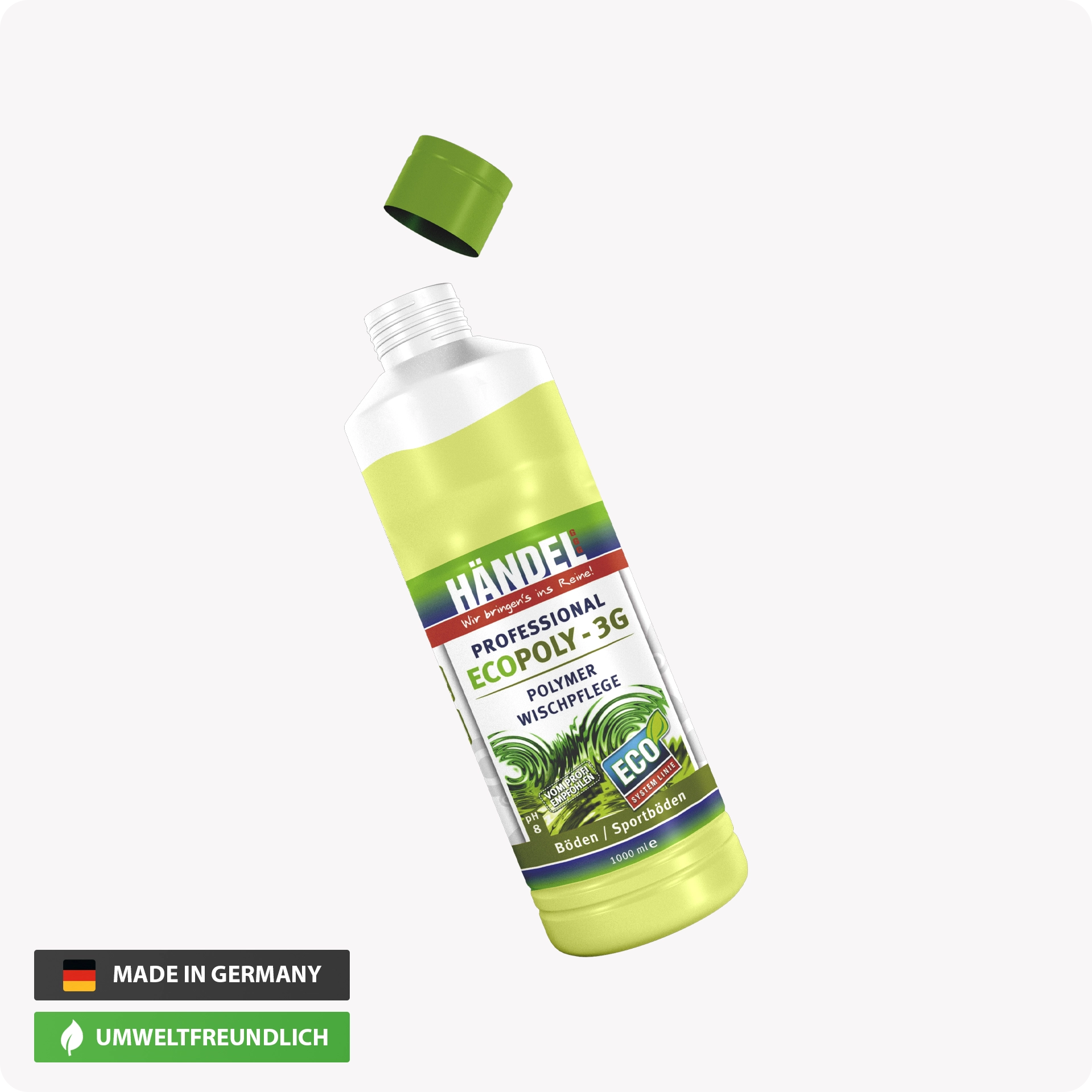EcoPoly 3G - Polymer Wischpflege | 1L | Ausgezeichnete Reinigungs- und Pflegewirkung