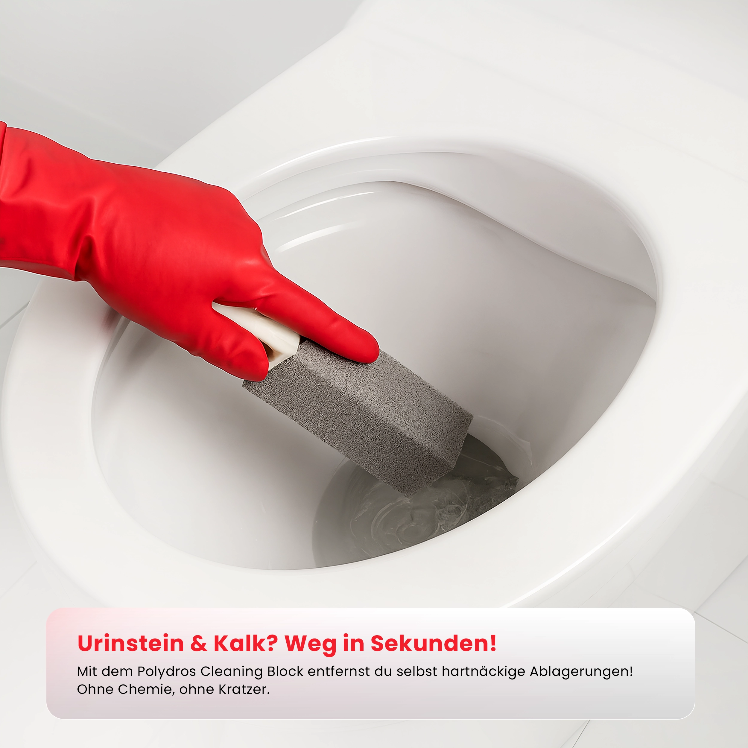 WC 3G Toilettenreiniger inkl. Bimsstein | Für blitzsauberes WC, frei von Kalk & Urinstein
