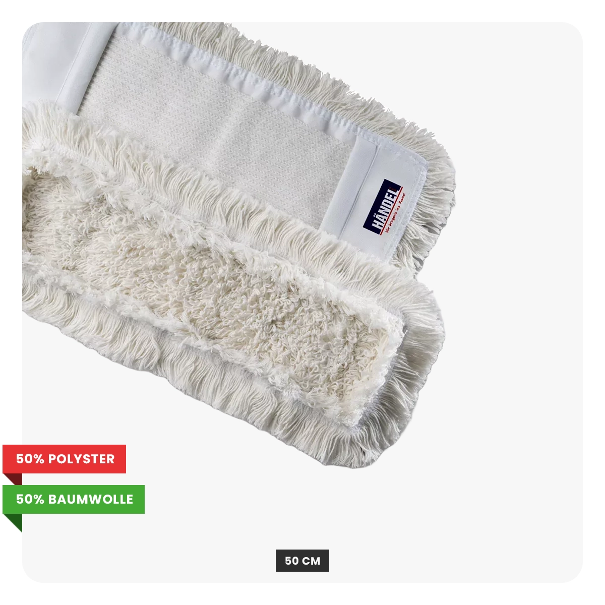 Baumwollmopp | 50cm | Bodenwischer-Bezug zur Trocken- und Nassreinigung