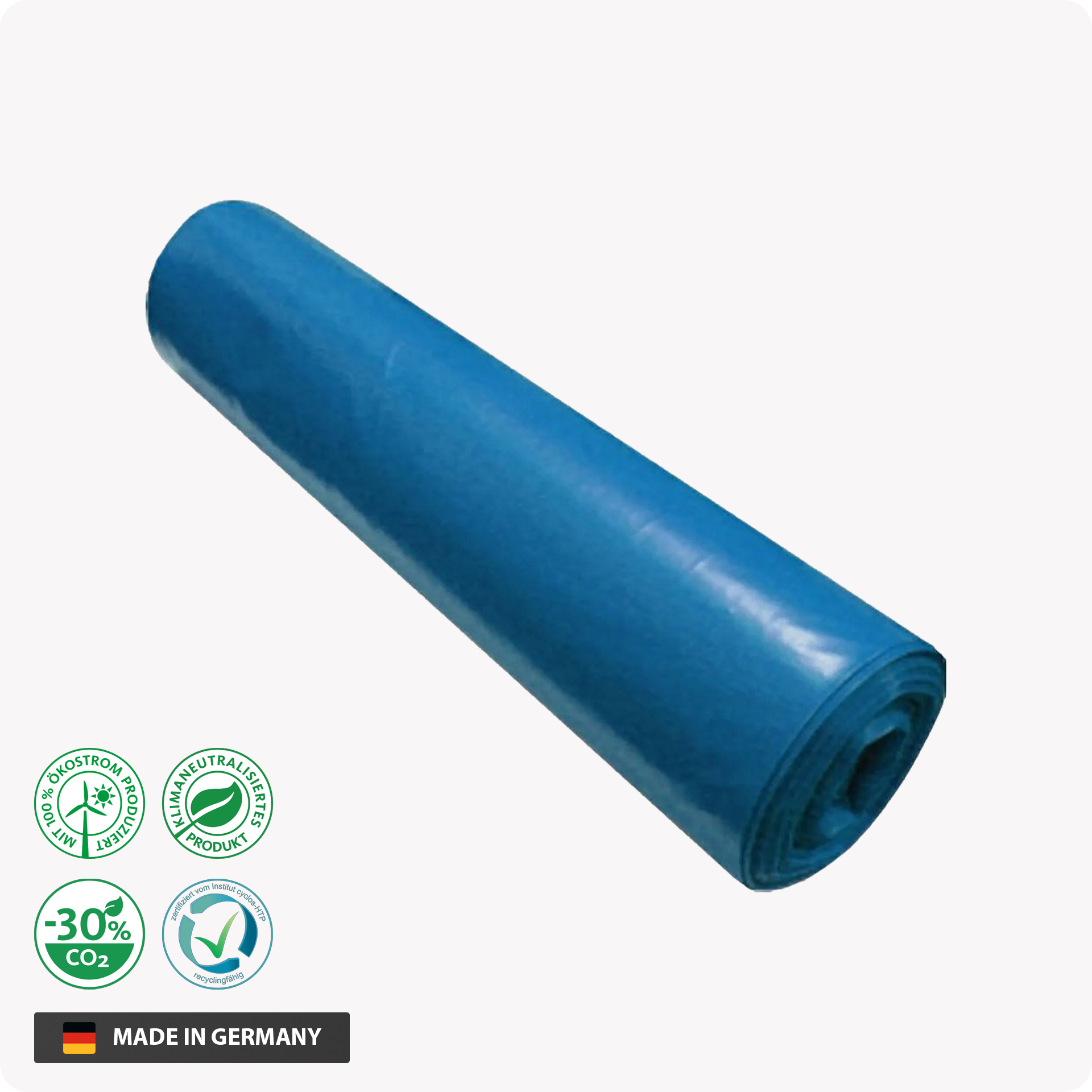 Premium PLUS Müllsack 120 Liter blau | 25 Stück pro Rolle | extrem reißfest und strapazierfähig, ideal für schwere Abfälle und hohe Belastungen
