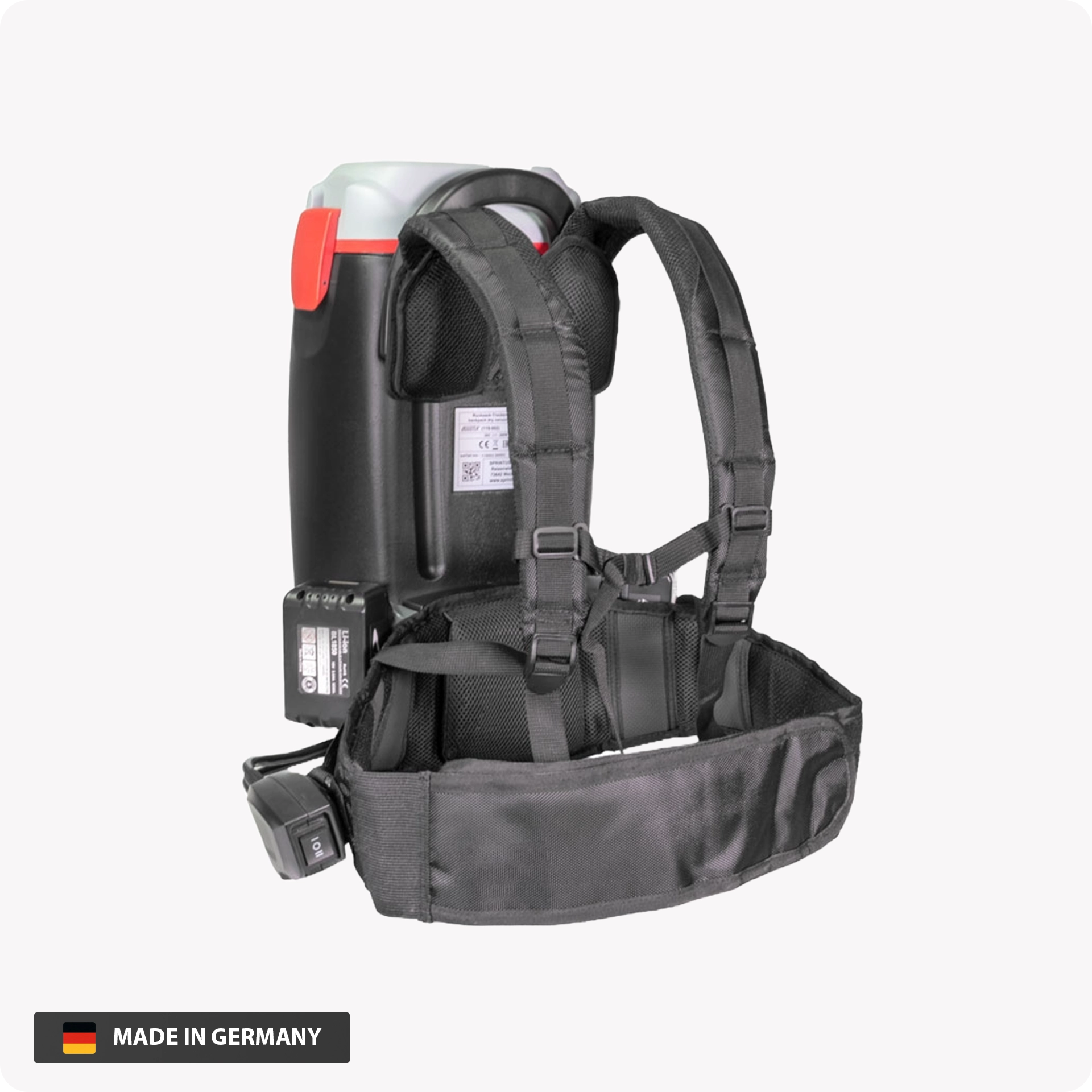  BoostiX – Rucksacksauger mit Akku | Ergonomisches Tragesystem | Für Treppen, Kino, ÖPNV | Leicht & flexibel einsetzbar